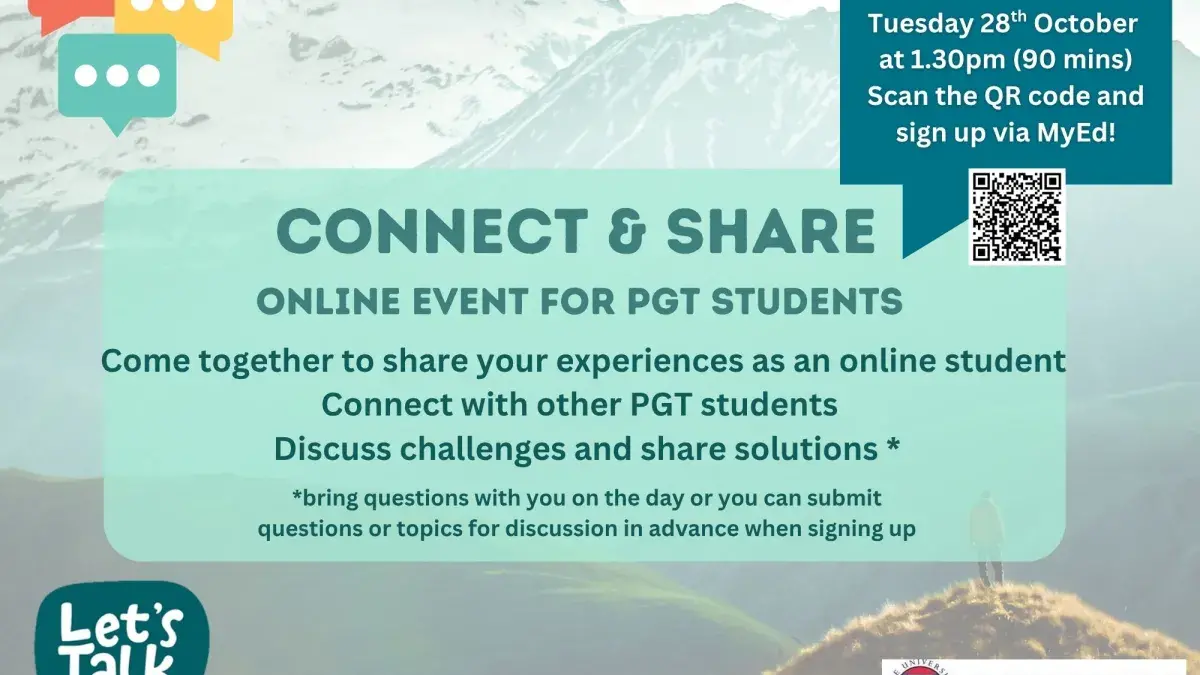 Poster for event showing time, date and location