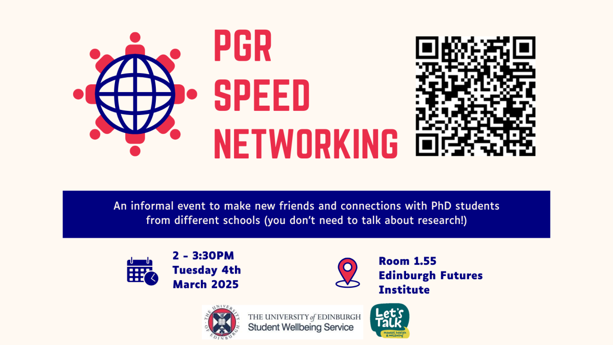 PGR Speed Networking Poster