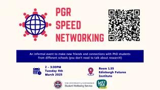 PGR Speed Networking Poster