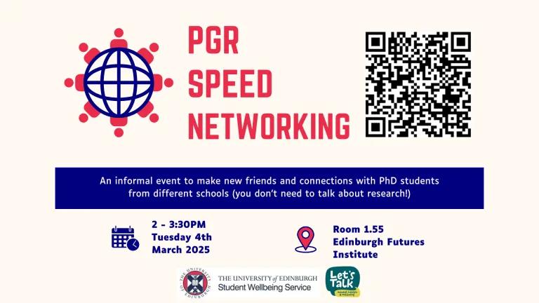 PGR Speed Networking Poster
